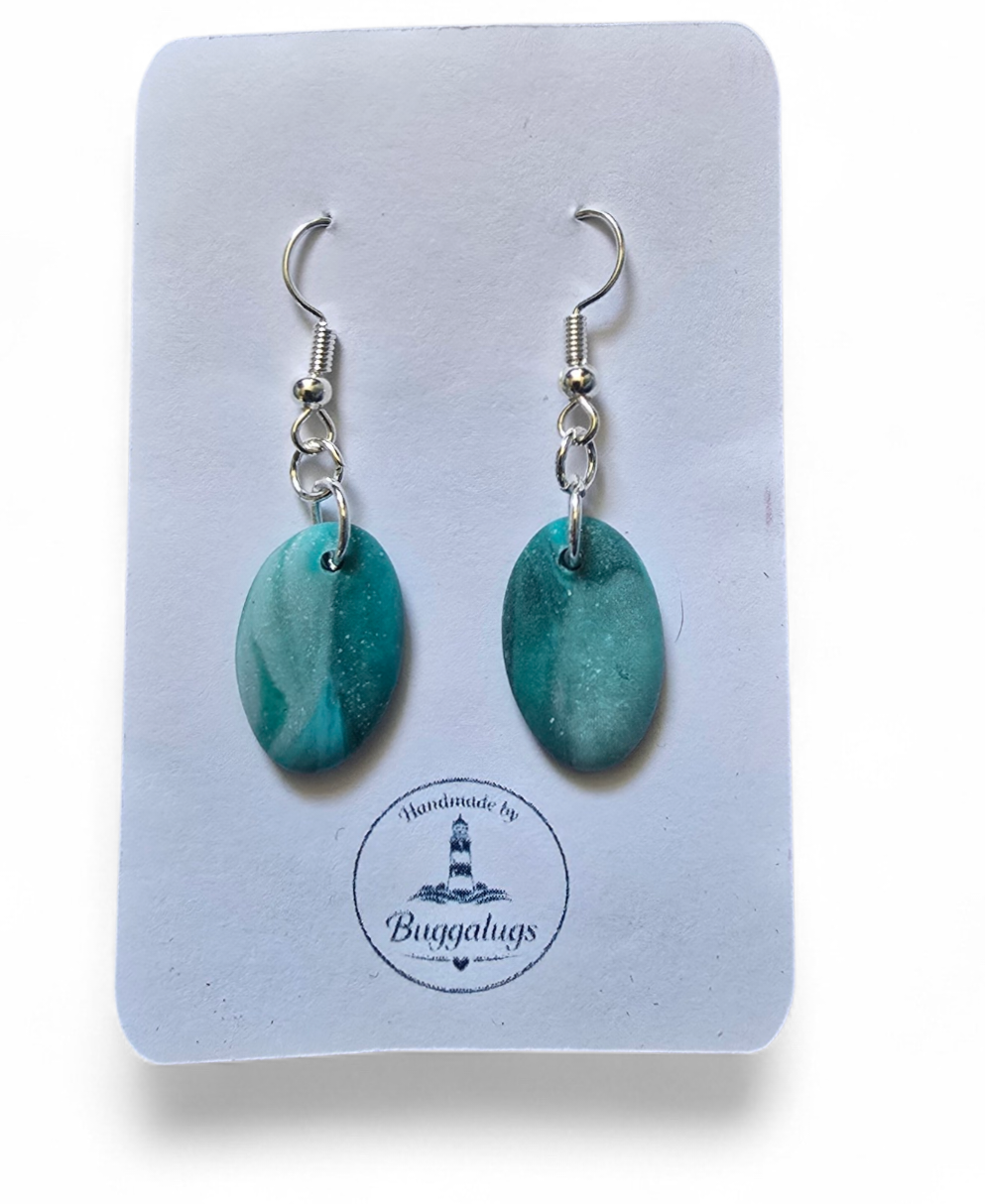 Shades of green earrings