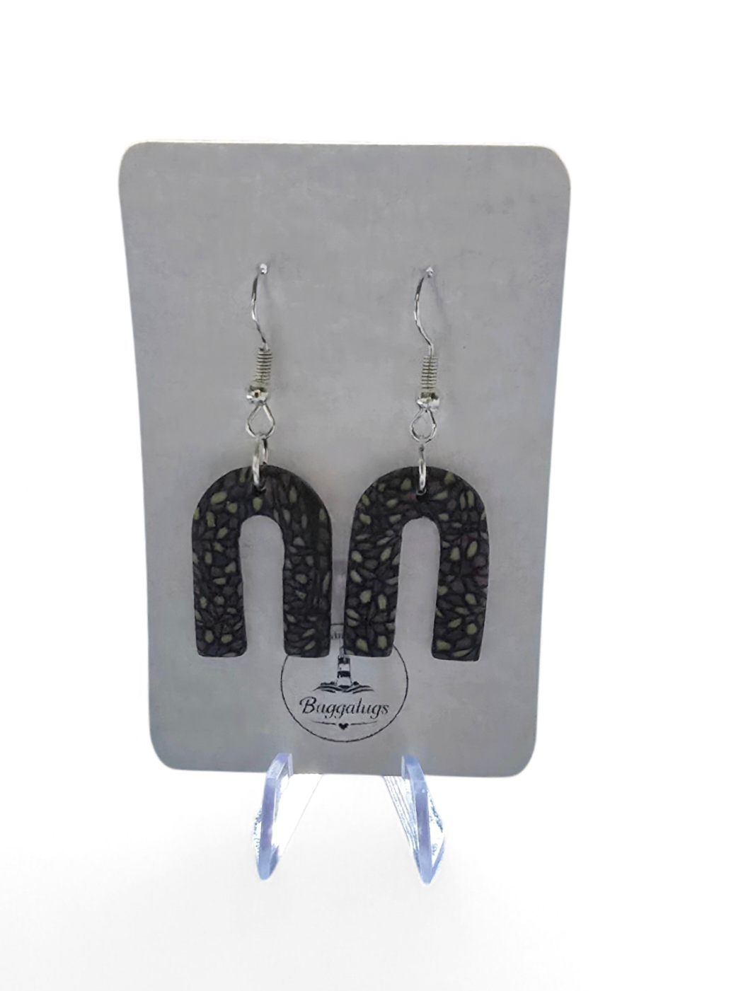 Stained glass inspired arch earrings