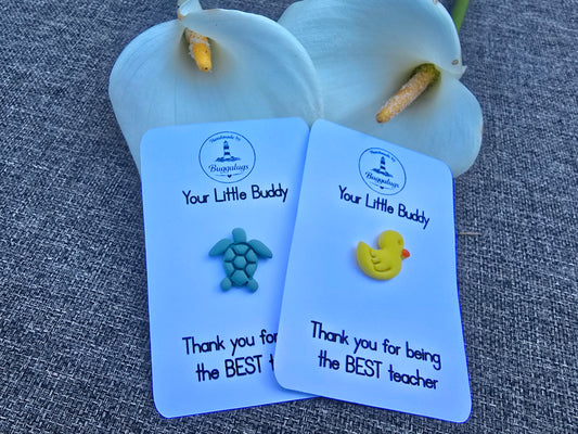 Duck pin badge teachers gift