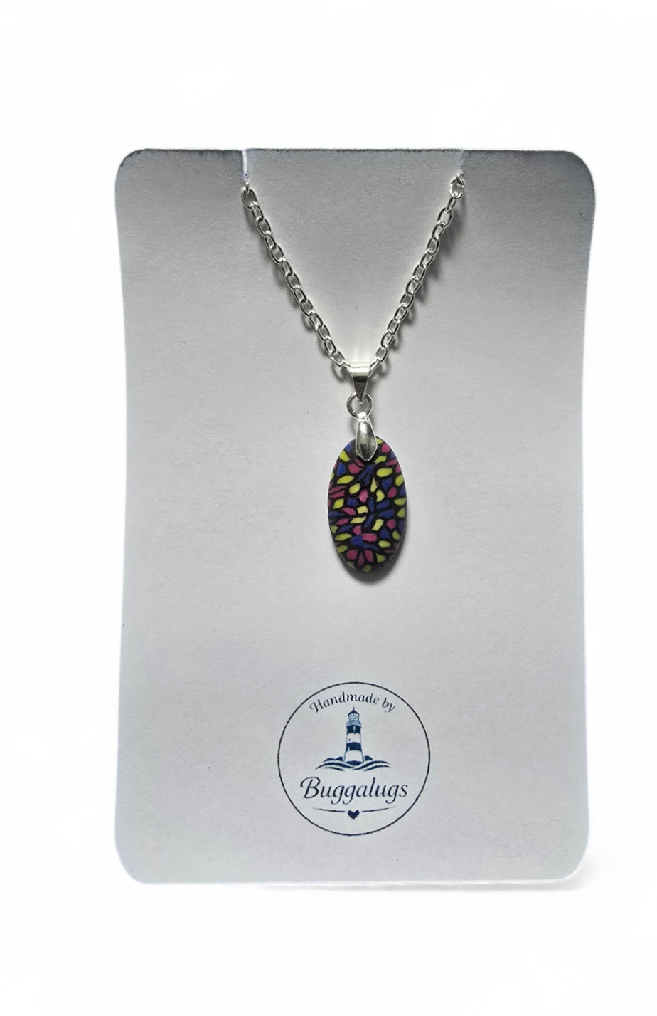 Stained glass inspired necklace