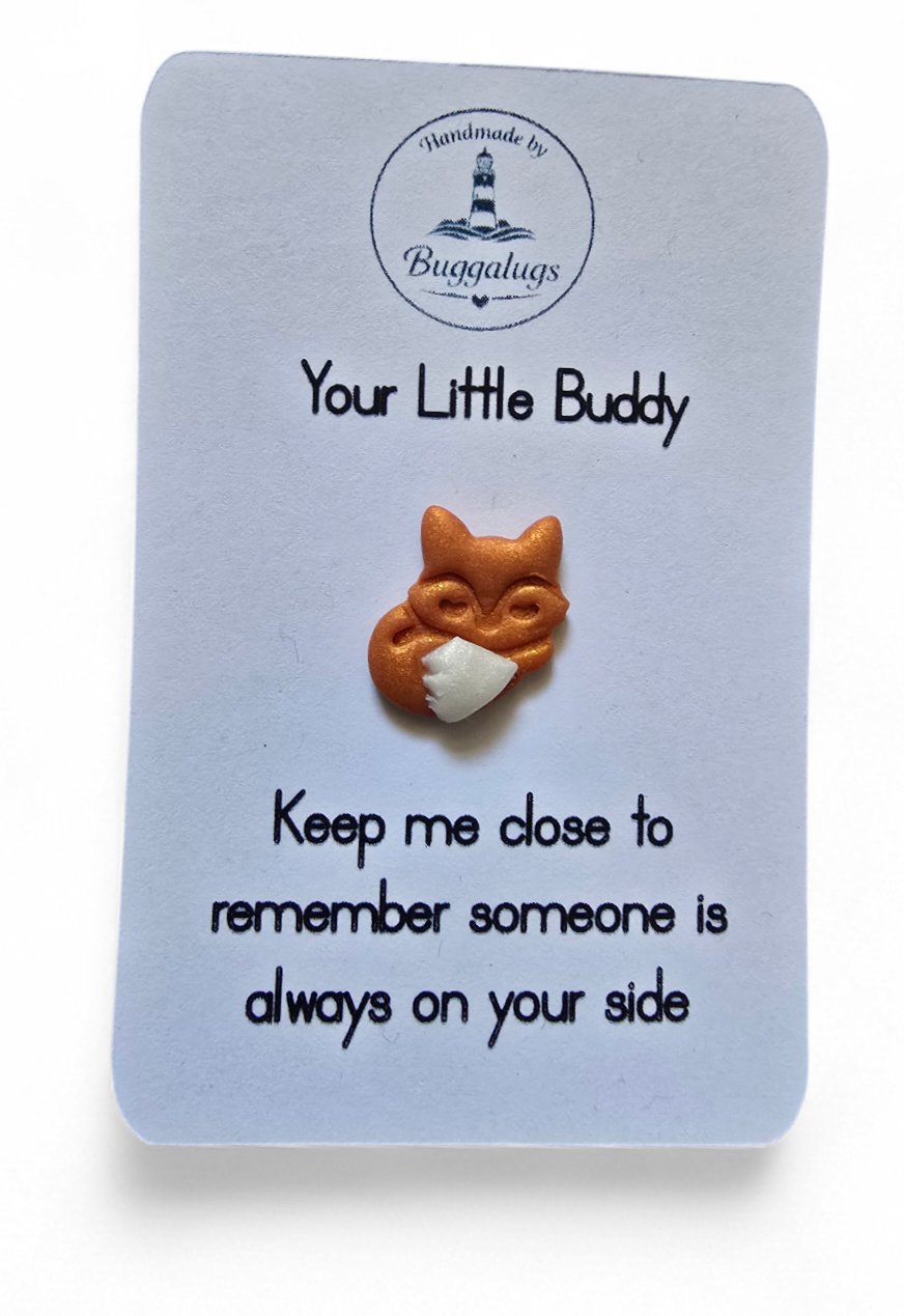 Fox Little Buddy pin badge