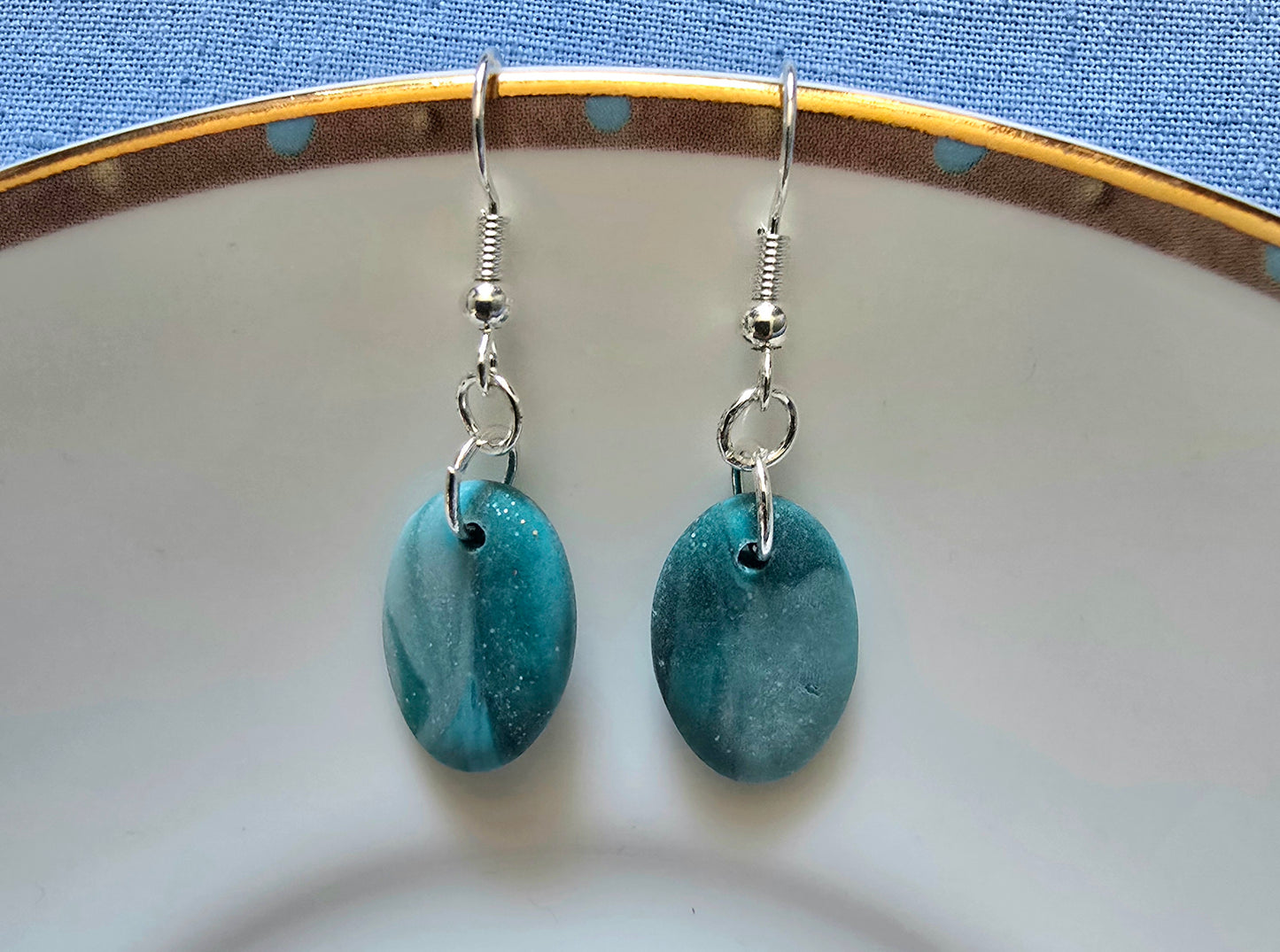 Shades of green earrings
