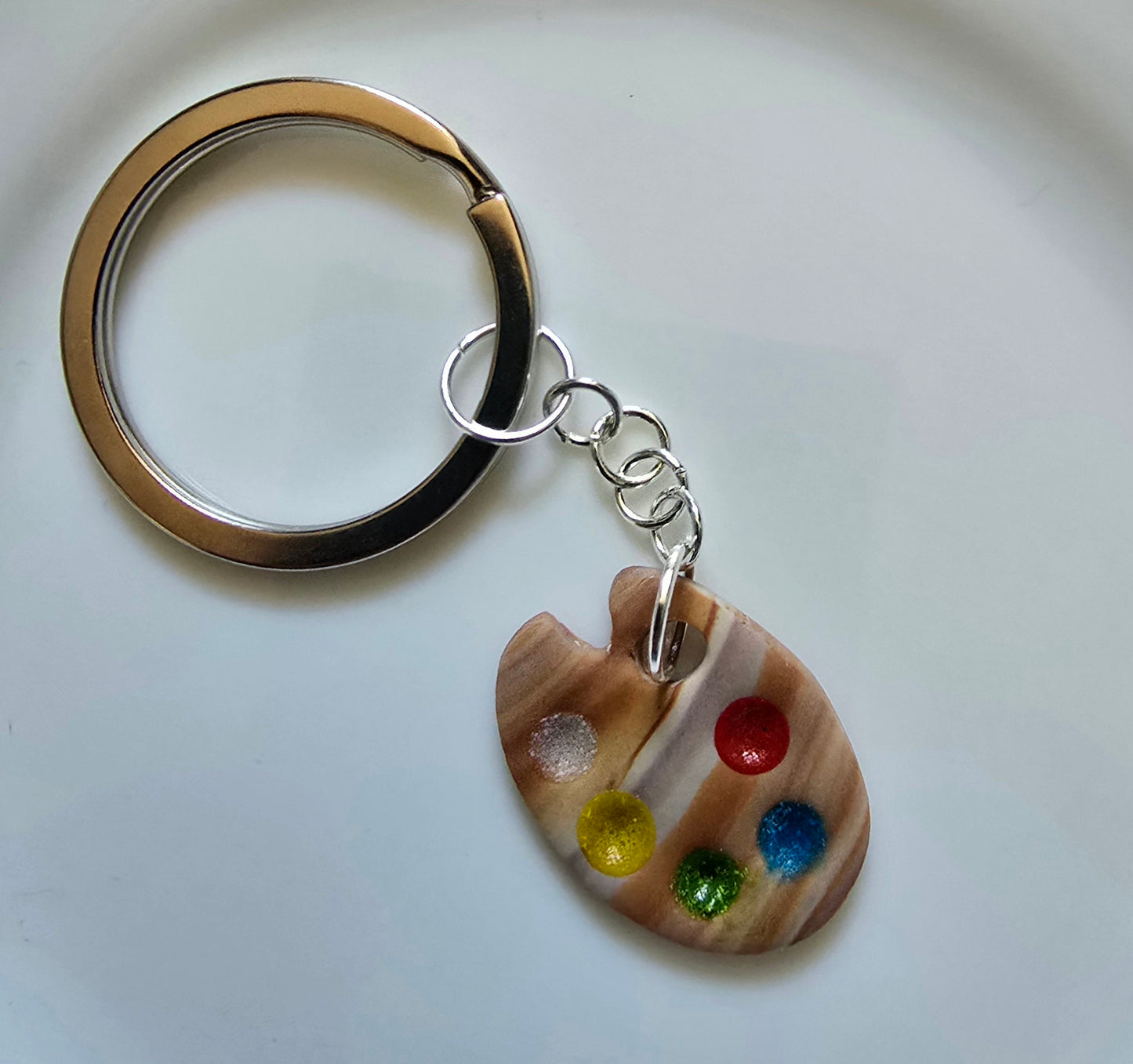 Artists pallet keyring