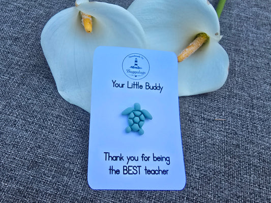 Turtle pin badge teachers gift