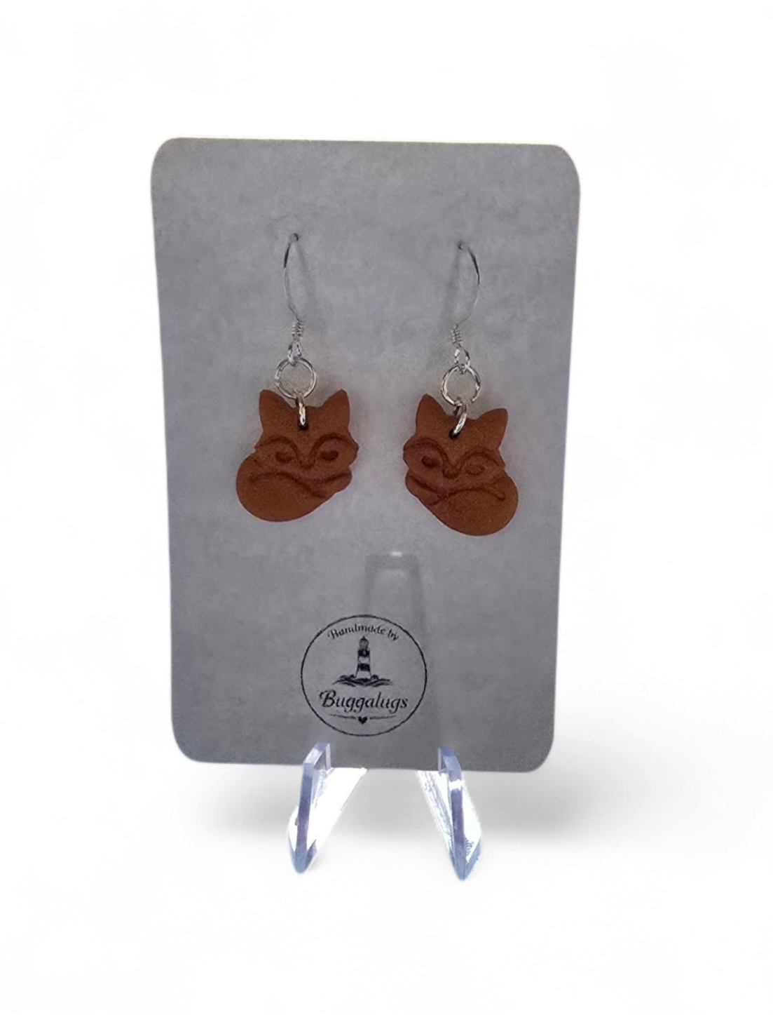 Sleeping fox earrings