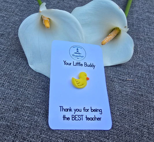 Duck pin badge teachers gift